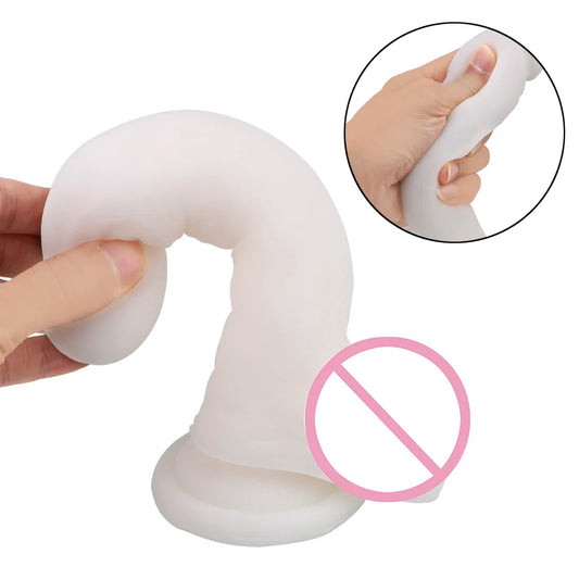 21cm Soft Big Animal Dildos for Women Anal Plug Vaginal Massager Realistic Horse Penis Female Masturbation Sex Toys Erotic Goods Blacksheep3d