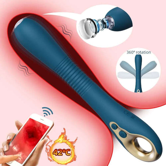 360° Rotation Female Vibrator App Control Heating Dildo Sexy Toys HD Endoscopic Camera Video Recording G-Spot for Couples PleasureBee